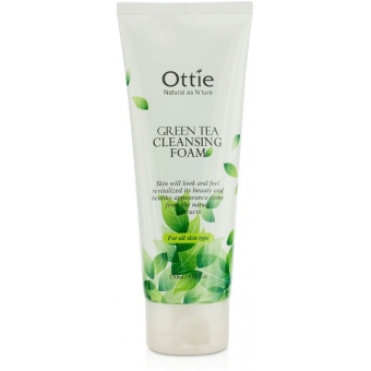 Пенка с зеленым чаем Ottie Green Tea Cleansing Foam 